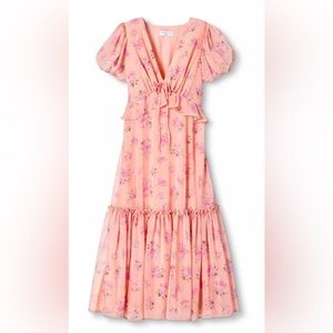 LOVESHACKFANCY x Target Pink Floral Midi Dress, Small US 6